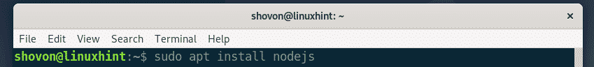 install node js debian 10