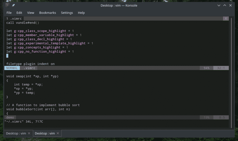 Vim Split Screen