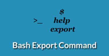 Bash Export Command