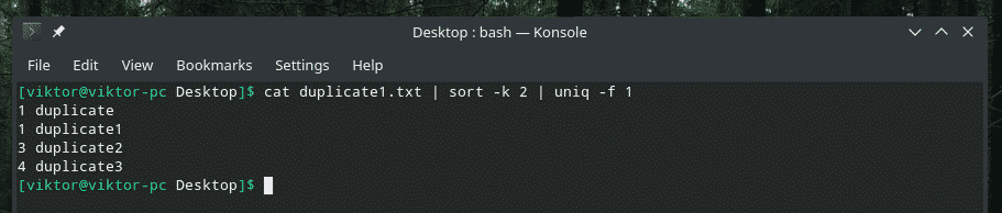 Uniq linux не работает