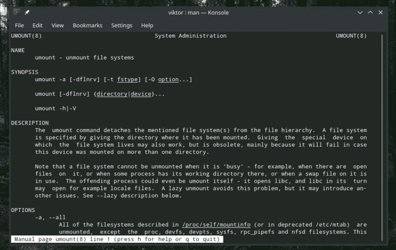 Linux umount Command
