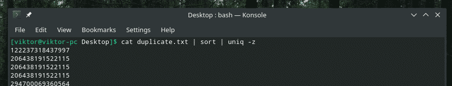 Uniq linux не работает