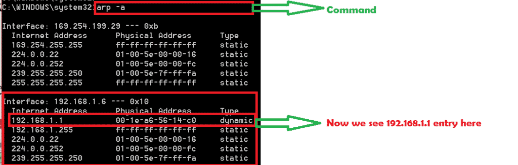 wireshark packet capture of an arp packet