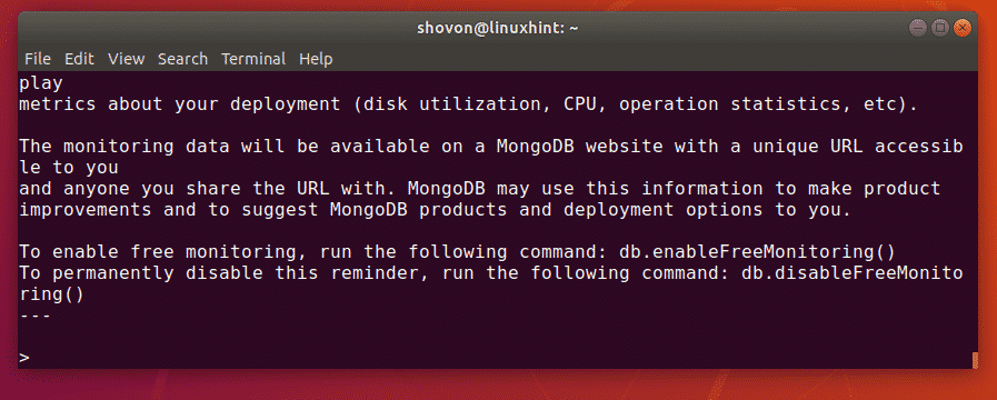 install mongo shell only on ubuntu