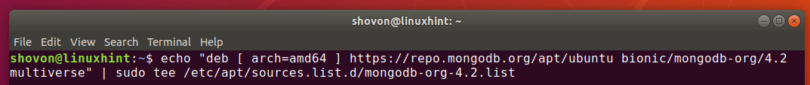 how to install mongodb ubuntu 18.04