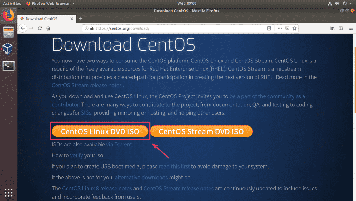 download centos 8 iso