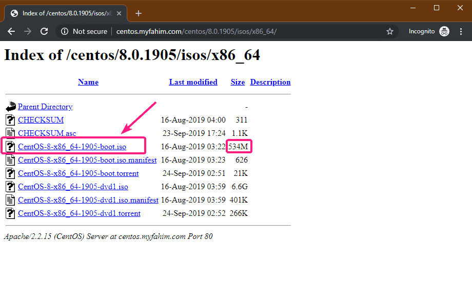 centos 8 download iso 64 bit