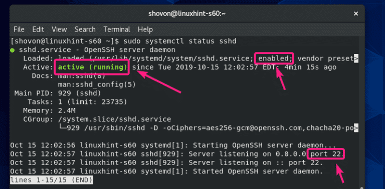 Не подключается по ssh centos