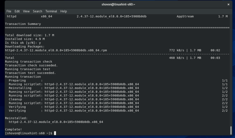 Dnf centos 8 не работает