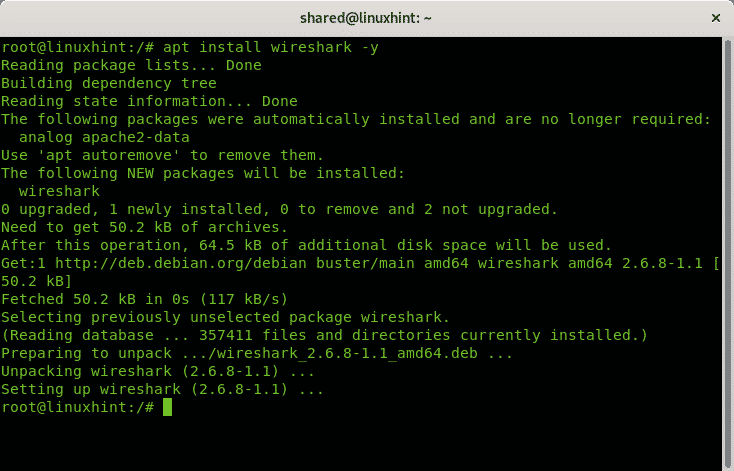 installing wireshark linux