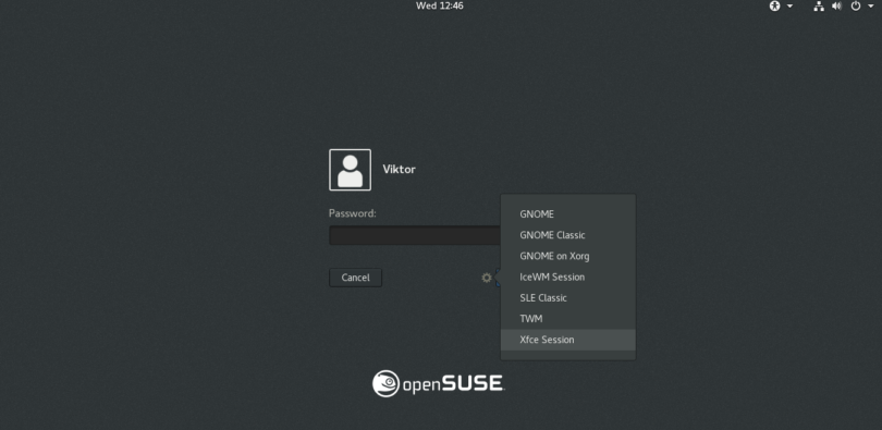 Install XFCE on OpenSUSE