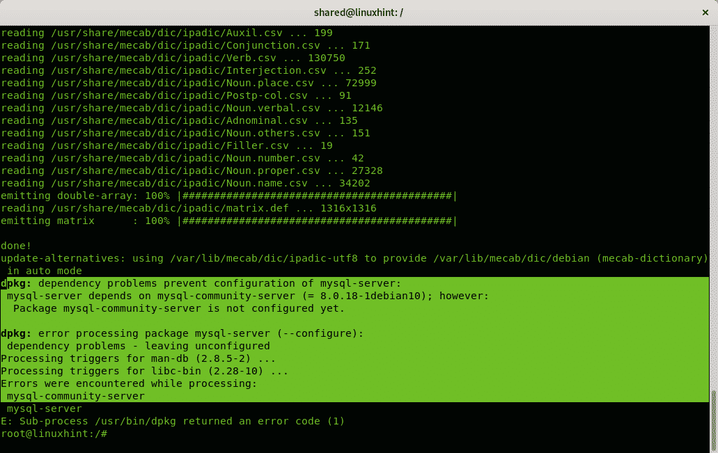 Сервером на Linux Debian. Установка и настройка MYSQL Debian 11. Sub-process /usr/bin/dpkg Returned an Error code (1). Установка XBMC на Debian 10.