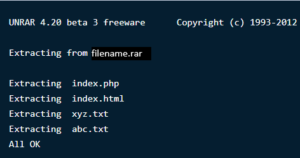 unrar linux files