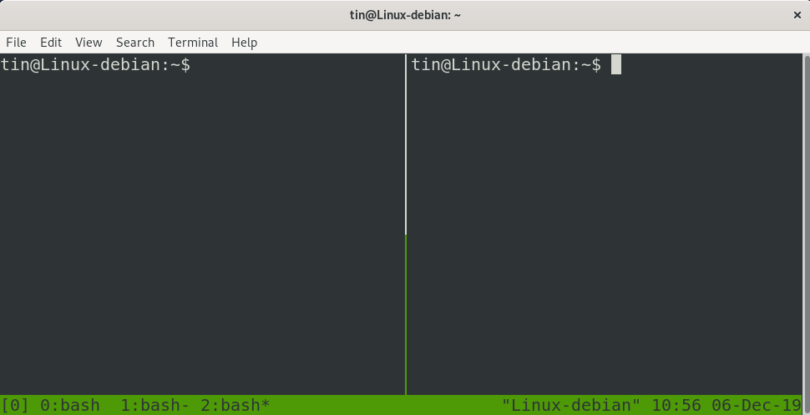 tmux new window