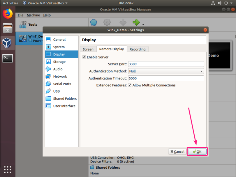 virtualbox remote display