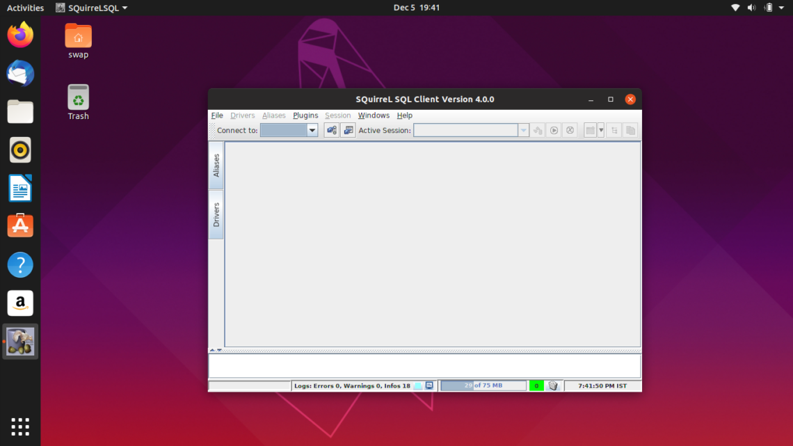 Убунта SQL. Squirrel SQL client. Squirrel SQL.