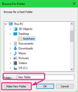 vmware player mount shared folder
