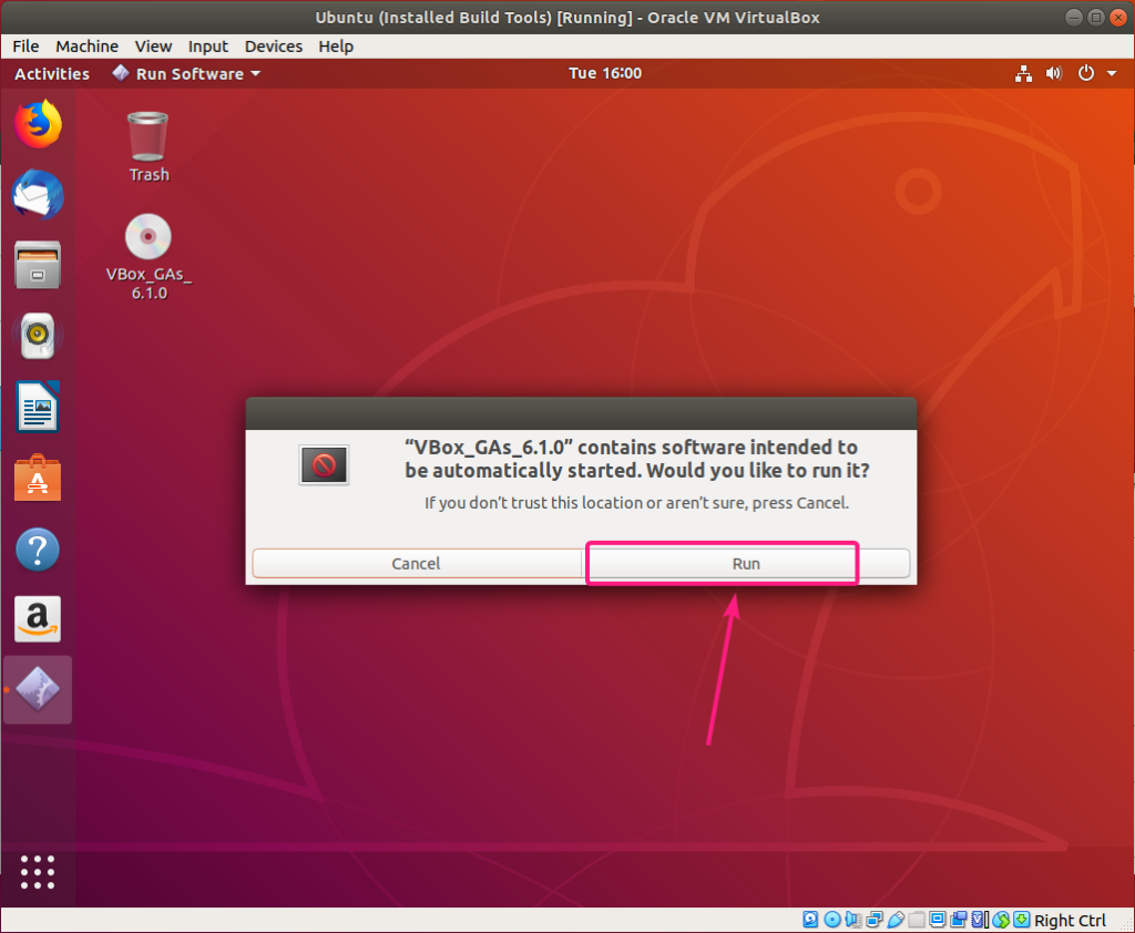 install guest additions virtualbox