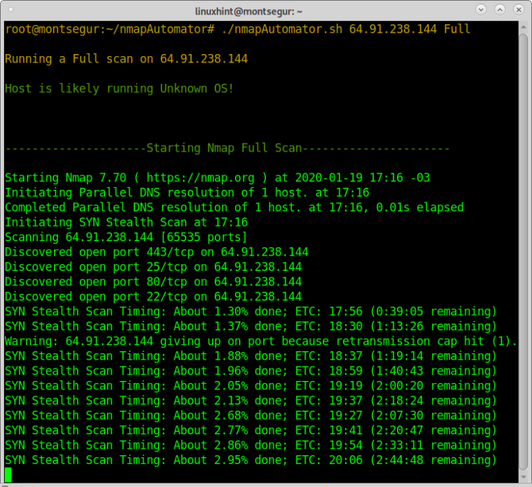 Nmap ubuntu. Nmap. scanning examples.
