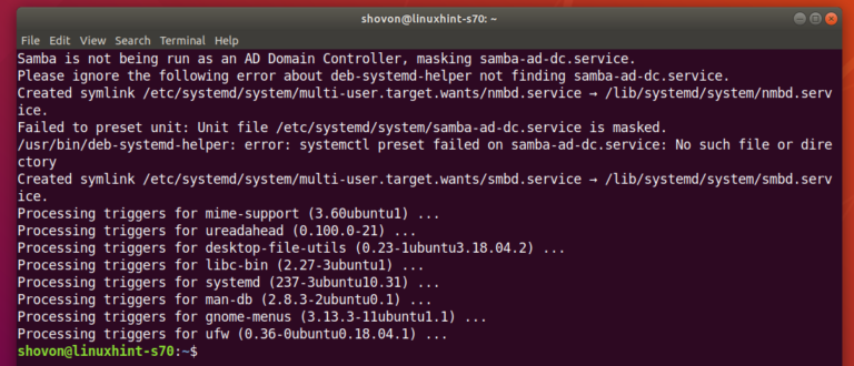 Как удалить samba ubuntu