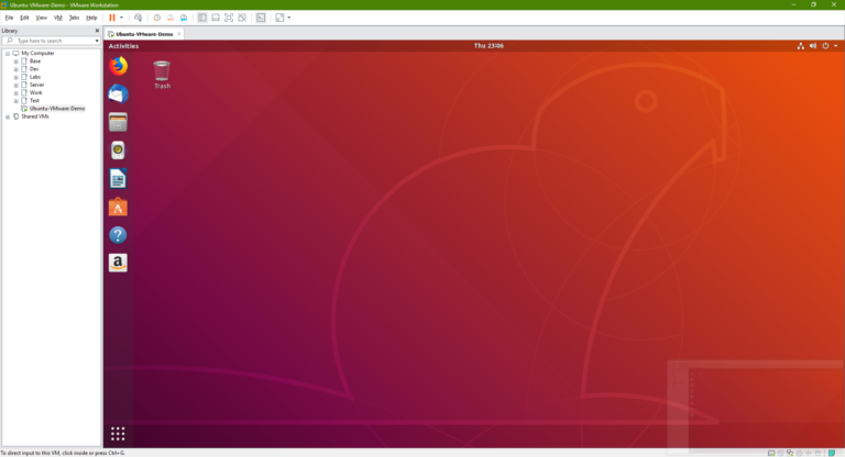 vm ubuntu full screen