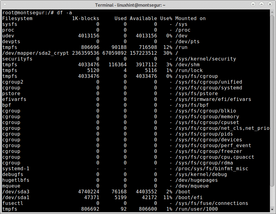 Linux Commands For Disk Space