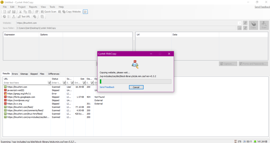 Destination directory exists