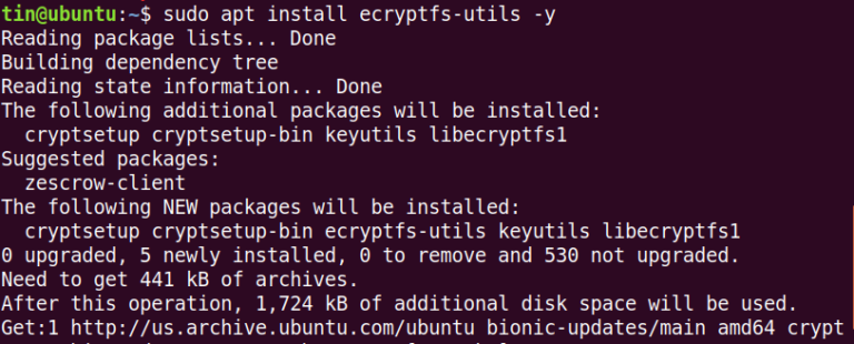 Ecryptfs ubuntu много весит