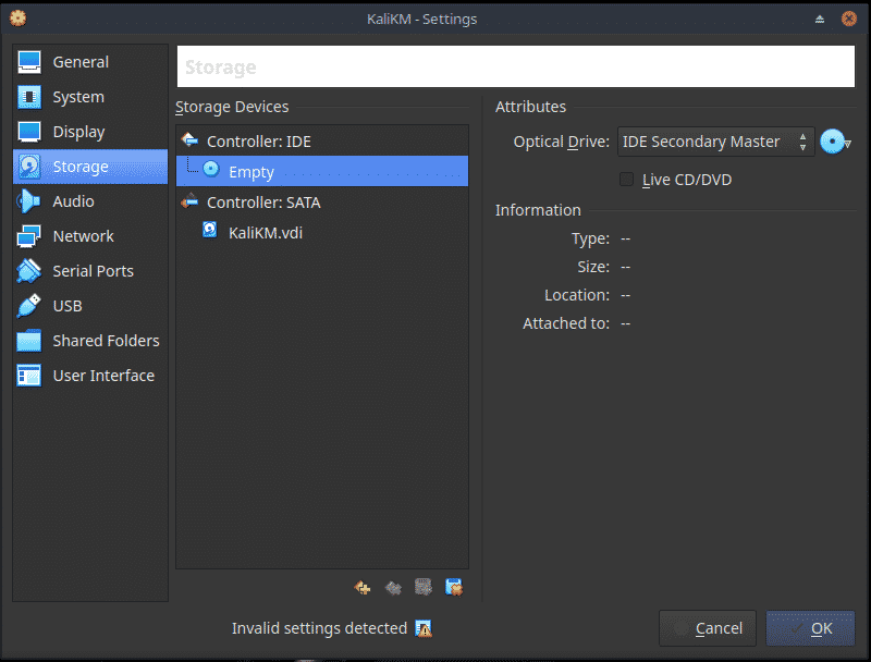 kali linux vm