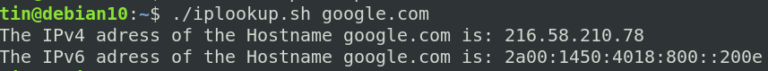 bash script to get ip address bash script to get ip address