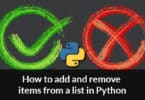 How to add and remove items from a list in Python