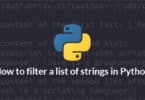 How to filter a list of strings in Python