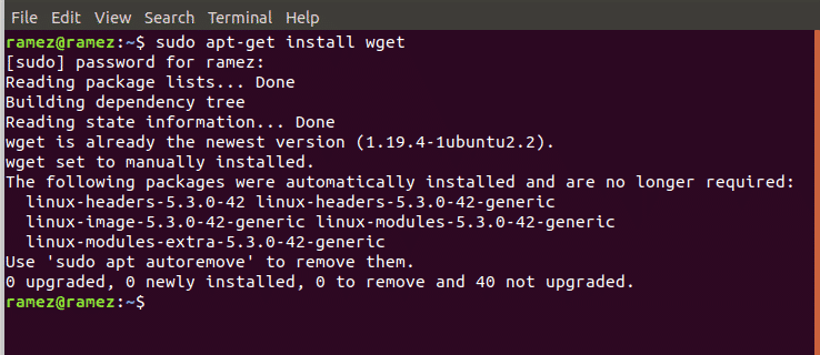 terminal download file from url