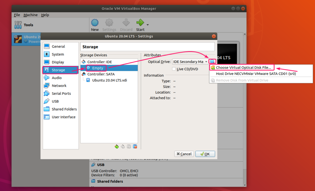 ubuntu 20.04 server virtualbox