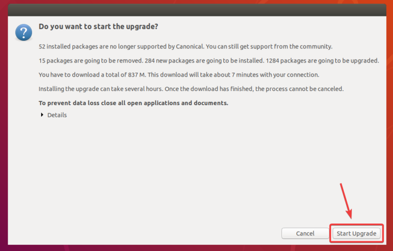 Do release upgrade ubuntu