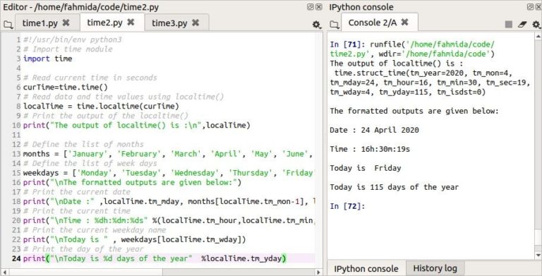 How to use python time.time() method