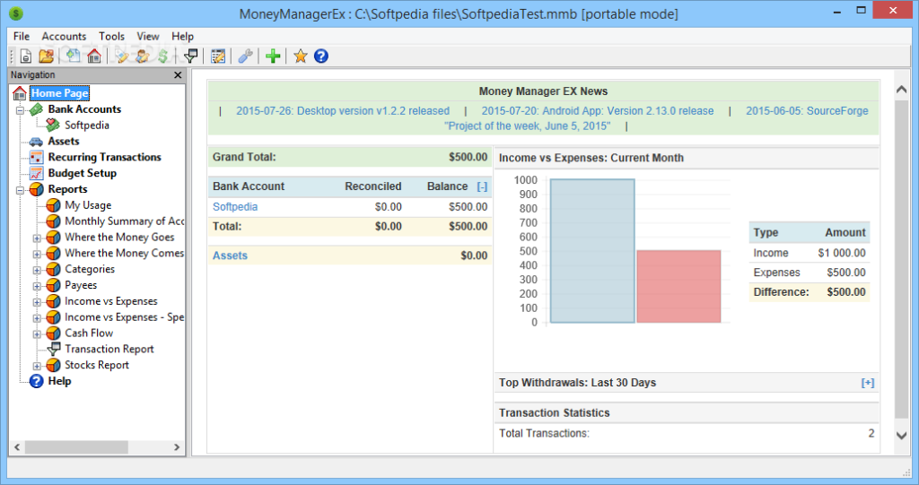 free cloud money manager with register