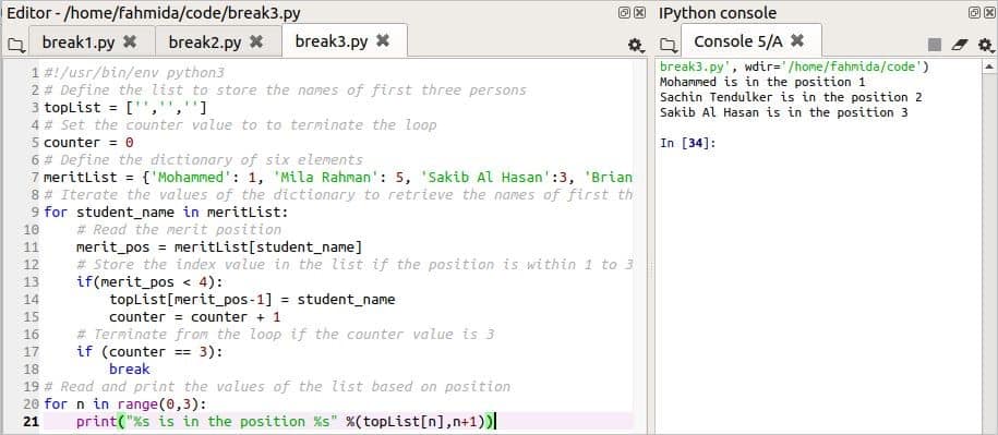 How To Use A Break And Continue Statement Within A Loop In Python
