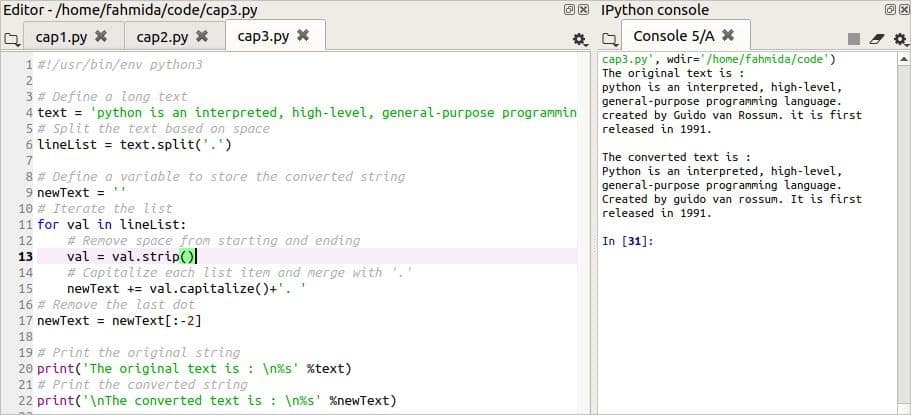 Cara Menggunakan CAPTILIZE Pada Python