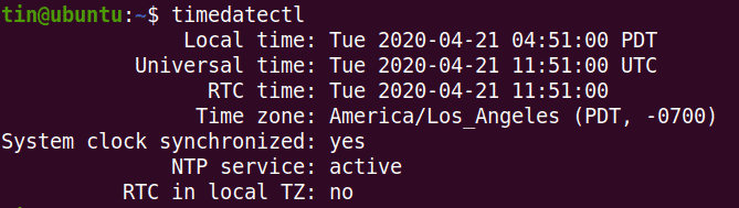 change timezone linux terminal