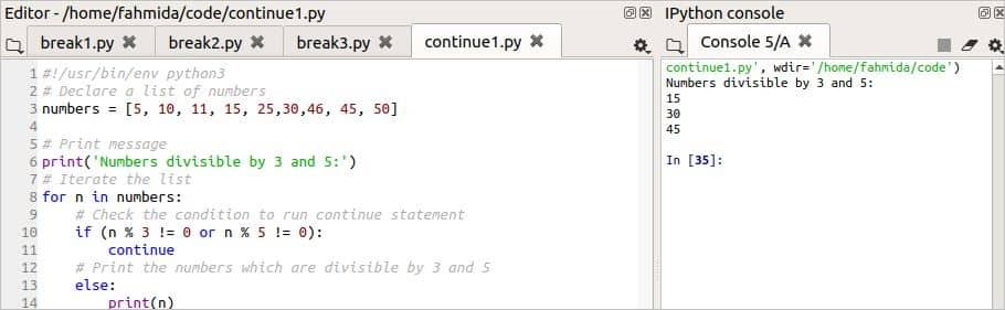 How To Use A Break And Continue Statement Within A Loop In Python