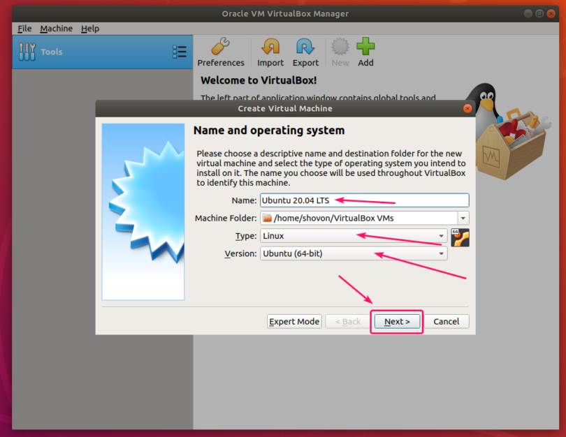 ubuntu 20 install virtualbox