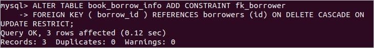 mysql foreign key constraint