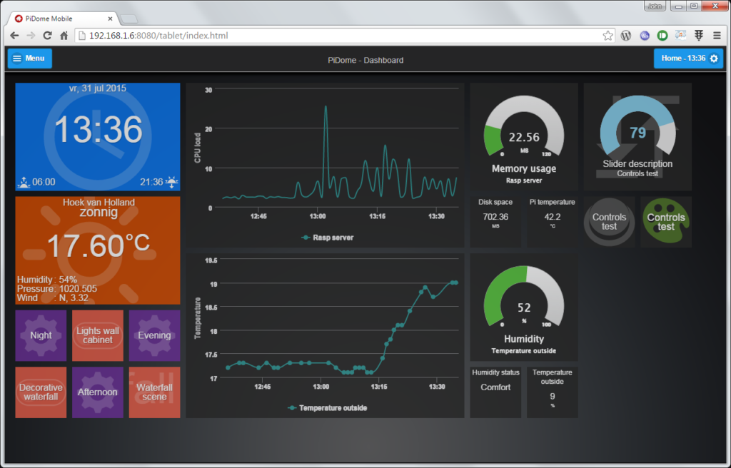 linux web monitor php