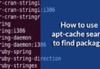 How to use apt-cache search to find packages