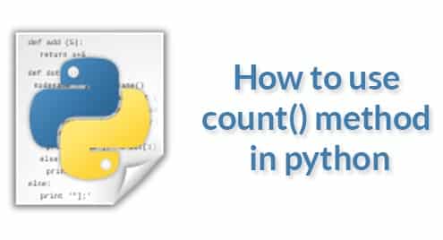 How to use count() method in python
