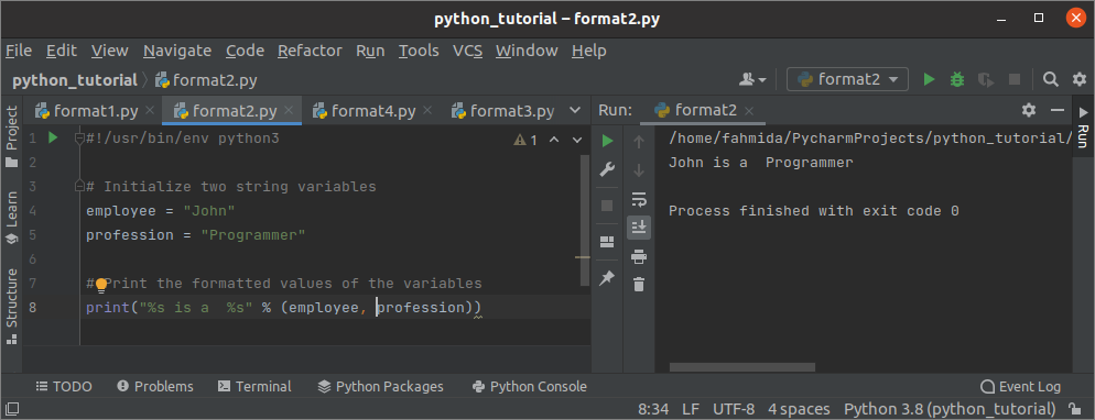 Tutorial String Formatting Dan Methods Python Part 3 Tutorial Riset