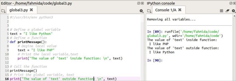 Understand global variables scope in python