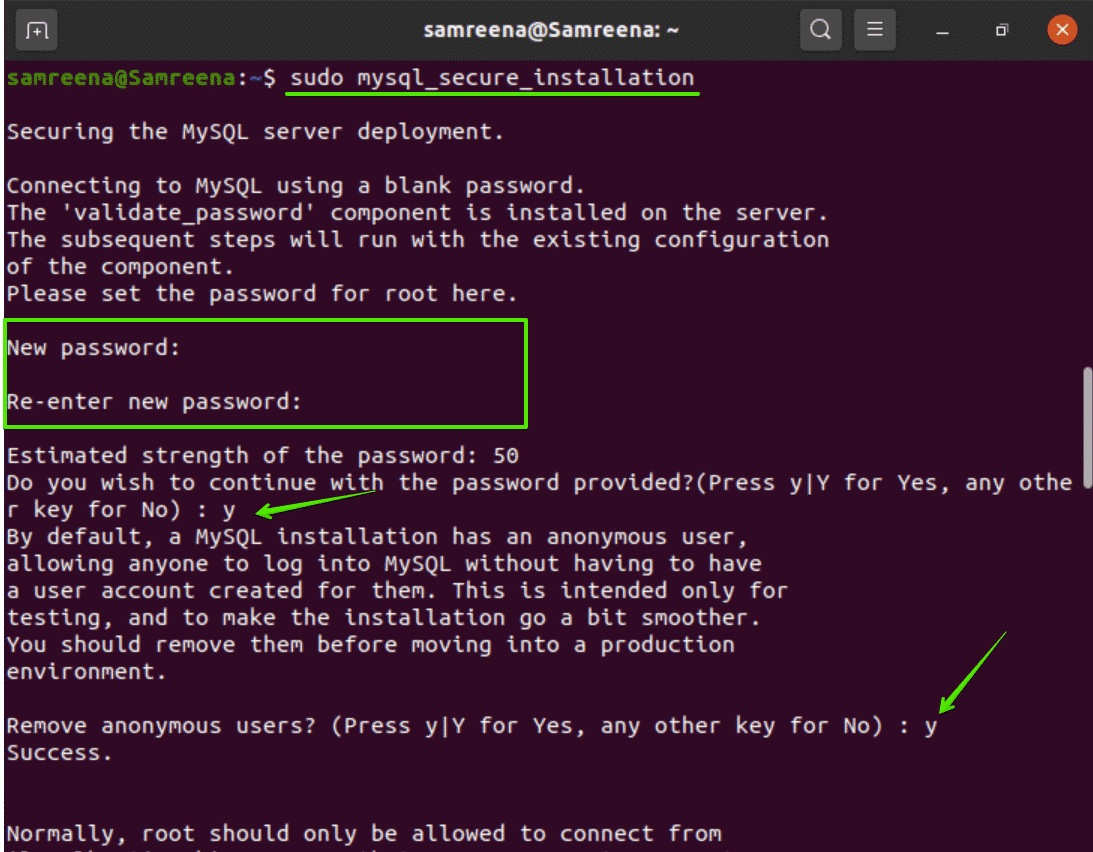 mysql workbench ubuntu terminal commands