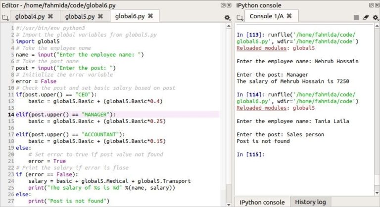 Understand global variables scope in python